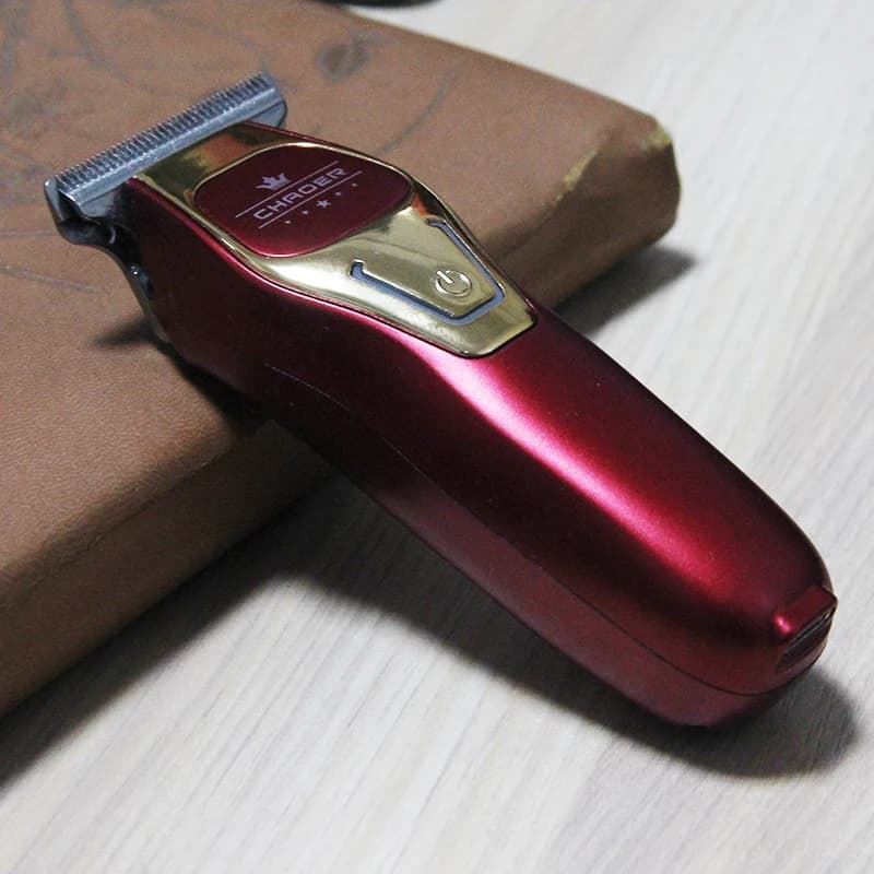 ماكينة قص شعر احترافية لصالونات الحلاقة، ماكينة حلاقة للرجال، ماكينة تشذيب اللحية الكهربائية بشفرة T مقاس 0 مم، ماكينة قص شعر لاسلكية - 4