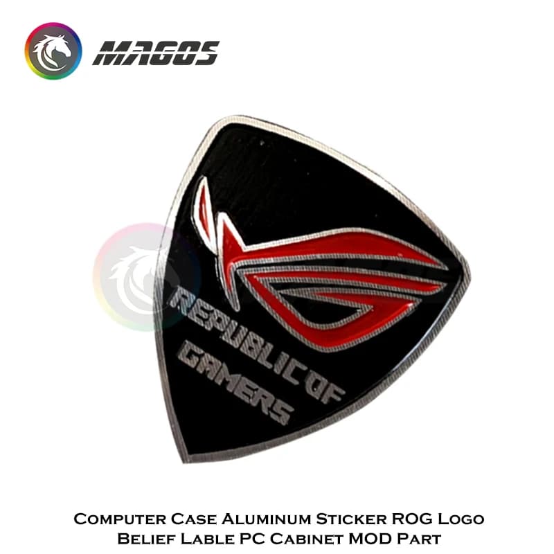 ASUS ROG Gamer Metal Logo Belief Sticker For Phone Computer Case Black/White - 5