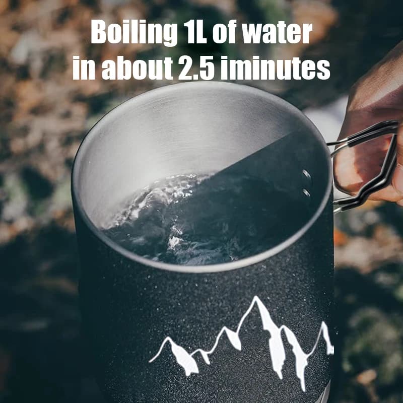 نظام موقد تخييم محمول 0.9L، شعلات طهي خارجية تعمل بالبروبان للتنزه والشاطئ والنزهات الطويلة والاستخدام الطارئ - 2