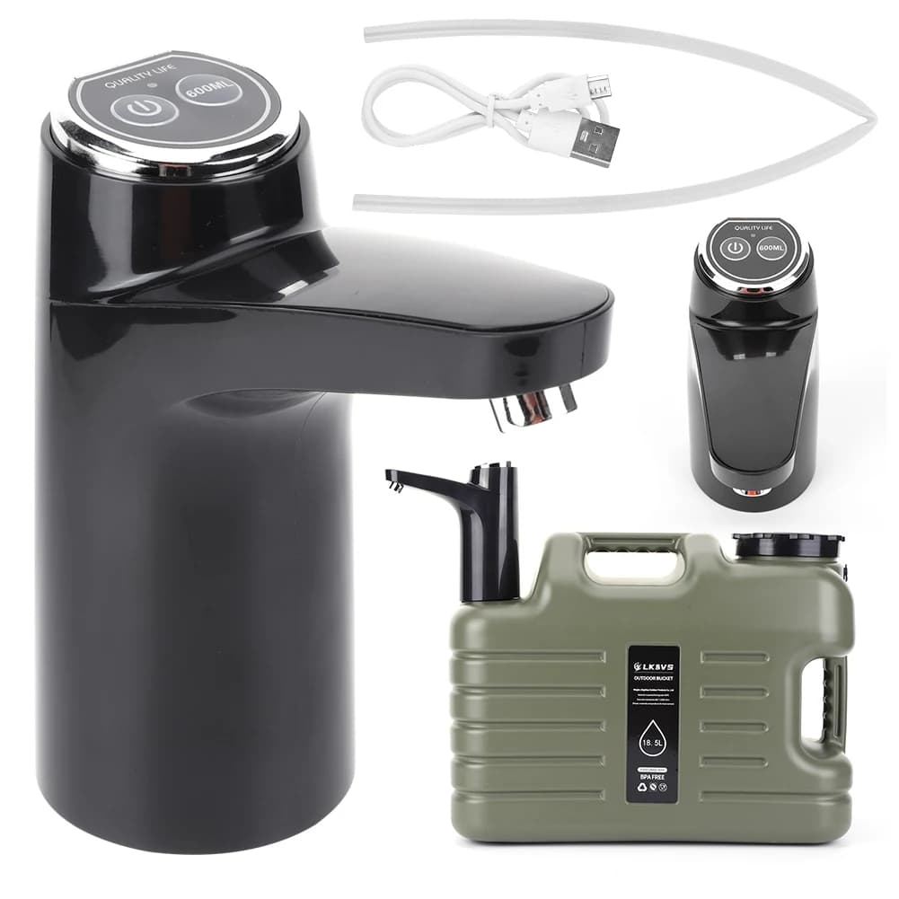 Electric Water Pump One Key Switch Portable Water Dispenser Wireless Water Pumping Device for Camping Water Tank