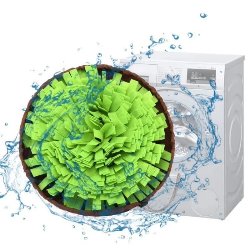 وسادة شم للحيوانات الأليفة من اللباد القابل للغسل حصيرة تغذية بطيئة قابلة للطي للكلاب لعبة حصيرة تدريب الكلاب على الشم - 4