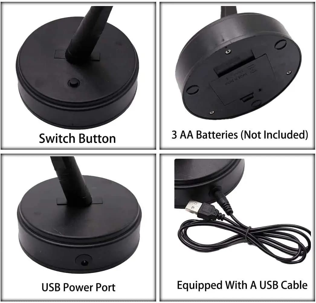 إضاءة ليلية على شكل شجرة طاولة تعمل باللمس USB/بطارية شجرة بونSAI اصطناعية زهور كرز إضاءة LED ديكور مكتبي - 6