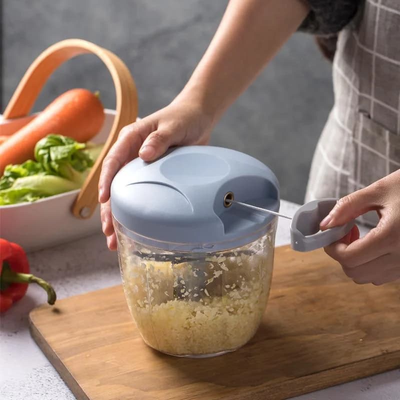 500/900ML Manual Meat Mincer Garlic Chopper Rotate Garlic Press Crusher Vegetable Onion Cutter Kitchen Cooking Accessories - 2