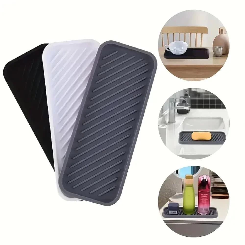 1 Silicone Sink Splash Guard and Soap Holder - Multifunctional Kitchen and Bathroom Accessory, Made of Durable Plastic, Non-Toxic - 4