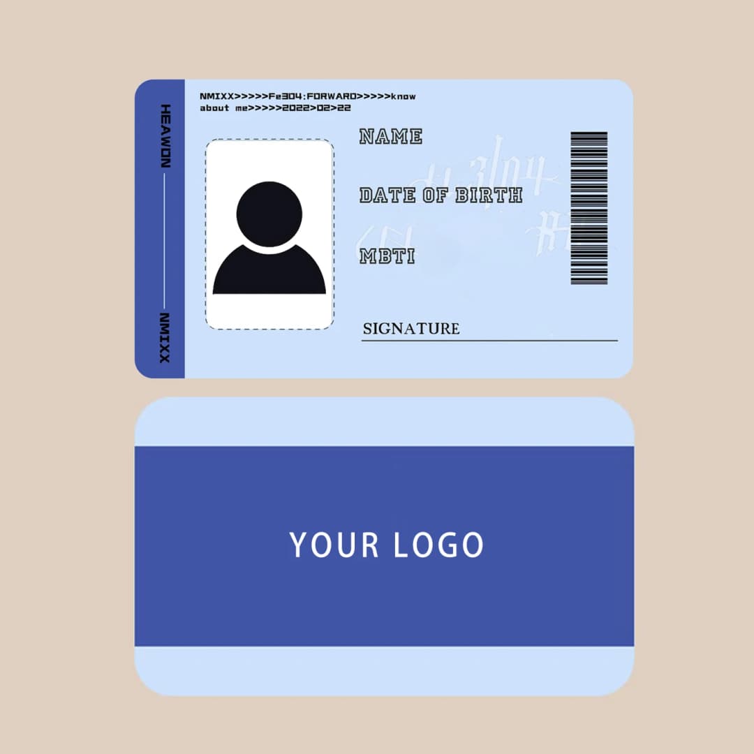 Waterproof PVC custom ID work card, customized, free design, rounded corner treatment, thickness 0.76mm