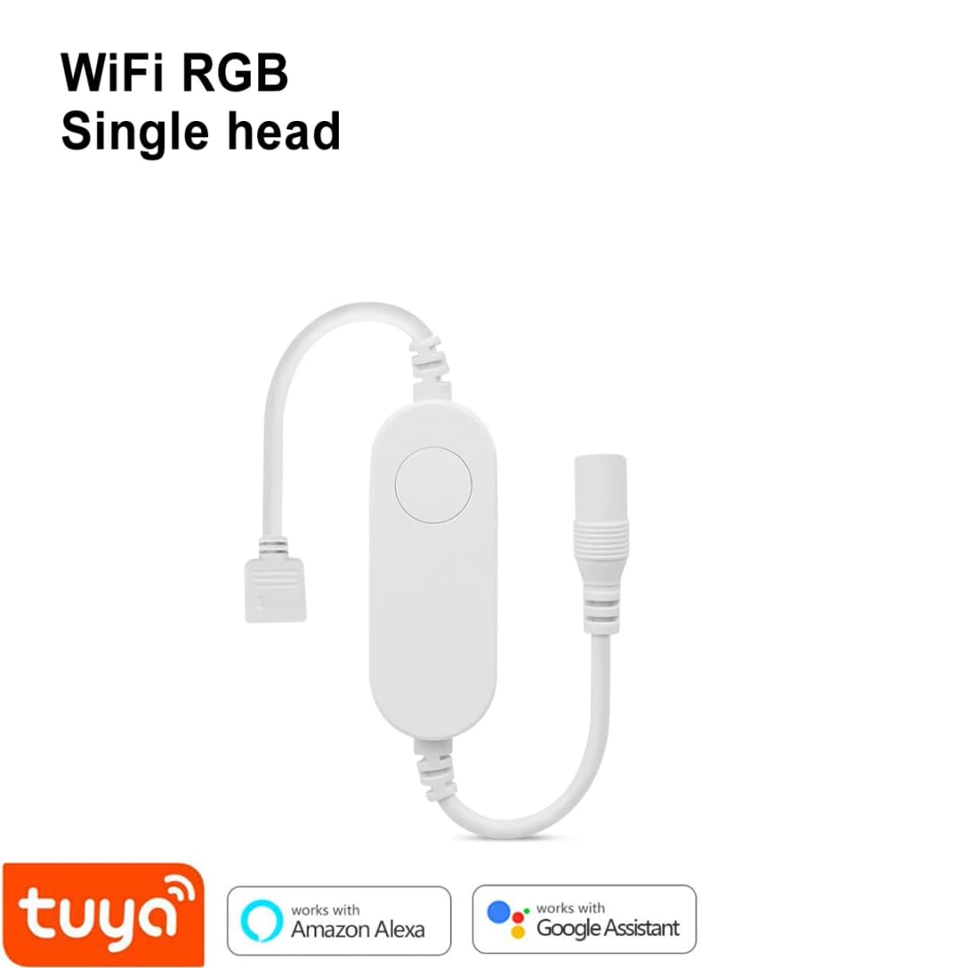 جهاز تحكم Tuya Smart Life عبر WiFi لإضاءة LED، تحكم أحادي اللون/RGB مع محول طاقة DC12V 2A/3A بقابس EU/US - 4
