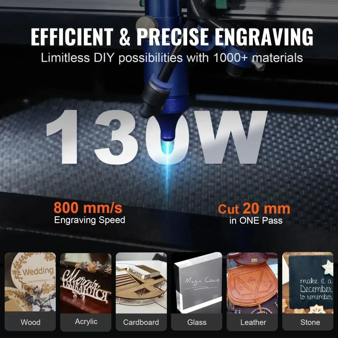 فيفر رويدا 130 واط 140x90 سم 100 واط 90x60 سم جهاز النقش بالليزر والحفر والطباعة مع شحن إلى الاتحاد الأوروبي - 3