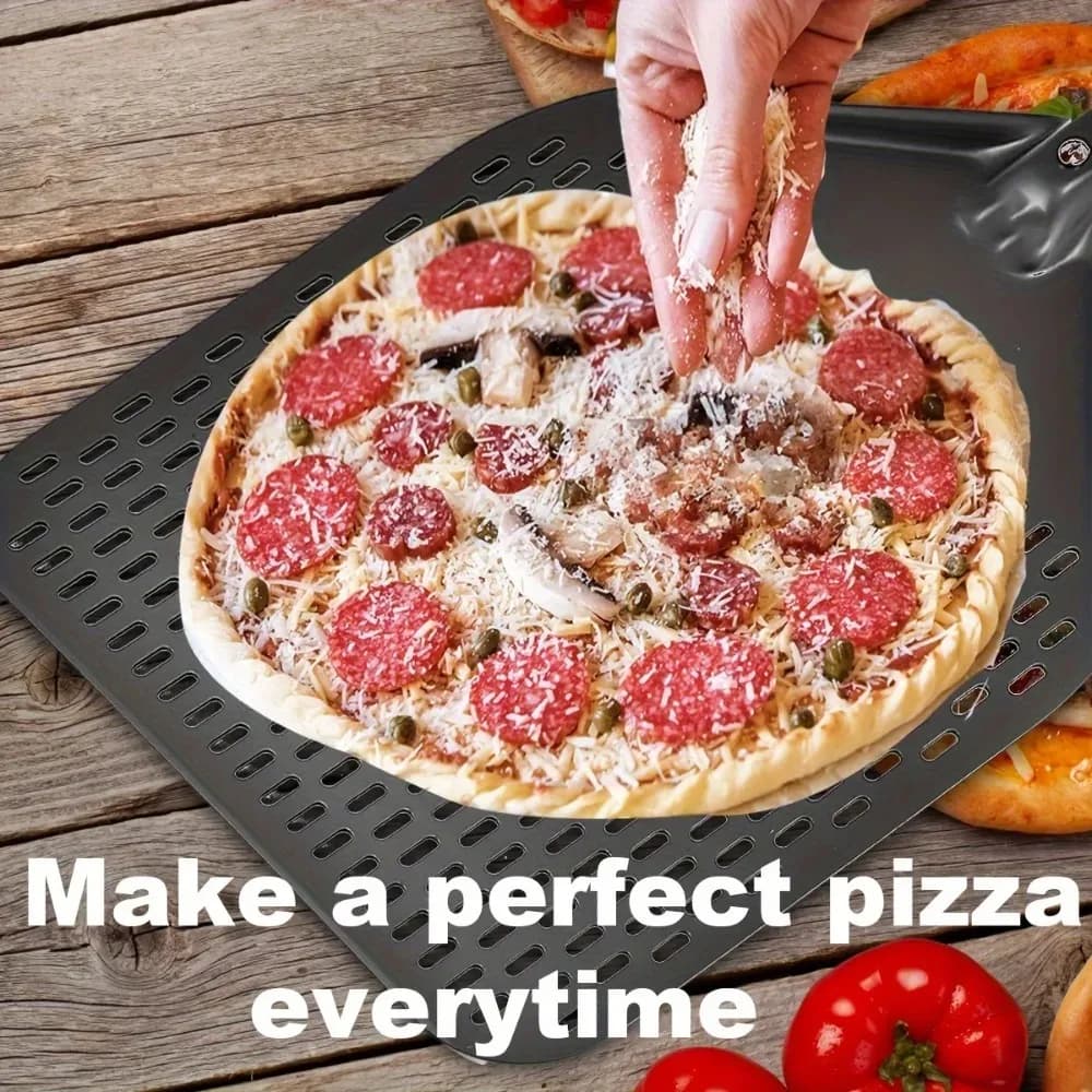 1 قطعة الفولاذ المقاوم للصدأ البيتزا قشر مثقب عدم الانزلاق أداة فرن المهنية لمطعم اكسسوارات المطبخ المنزل ​ - 2