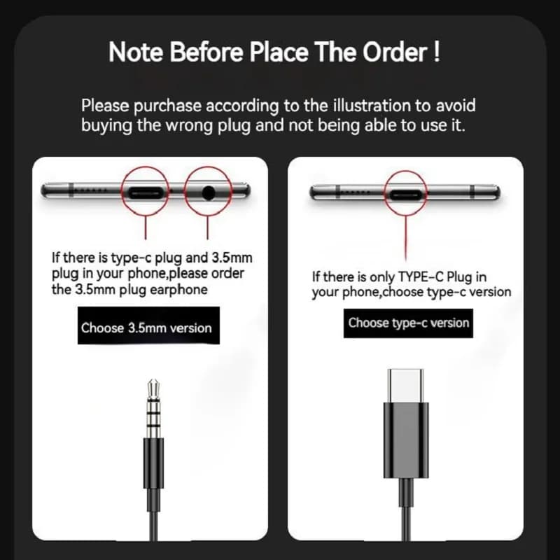 9D Stereo Type C&3.5mm Gaming Headsets Wired Earphones In-ear Headphones HiFi Bass Earphones for Samsung Earbud In Mic Handsfree - 6
