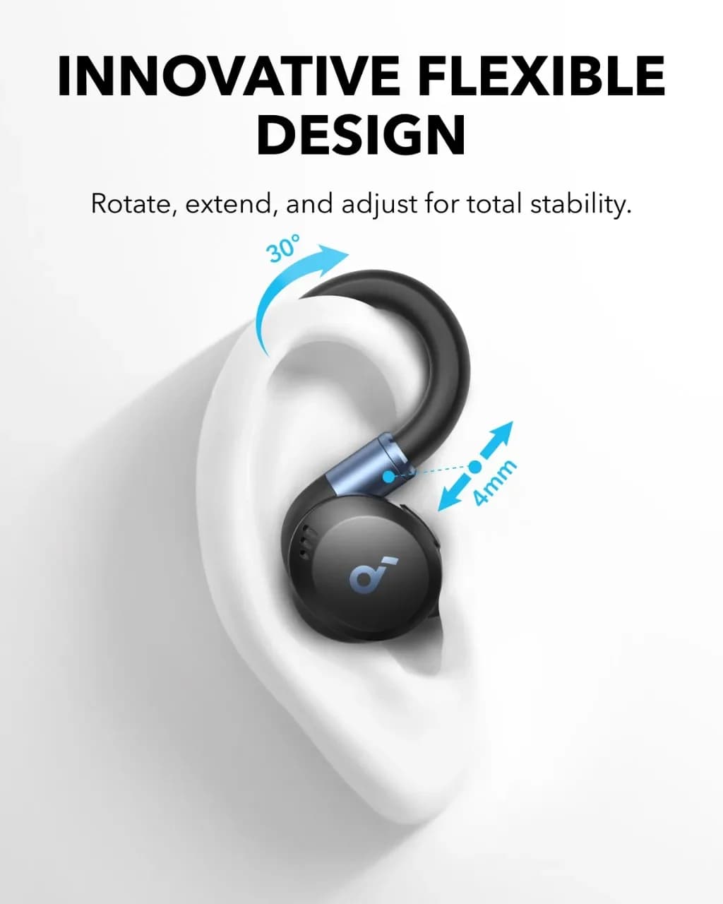 Soundcore Sport X20 by Anker, True-Wireless Workout Earbuds, Rotatable and Extendable Ear Hooks, Noise Cancelling, Deep Bass - 5