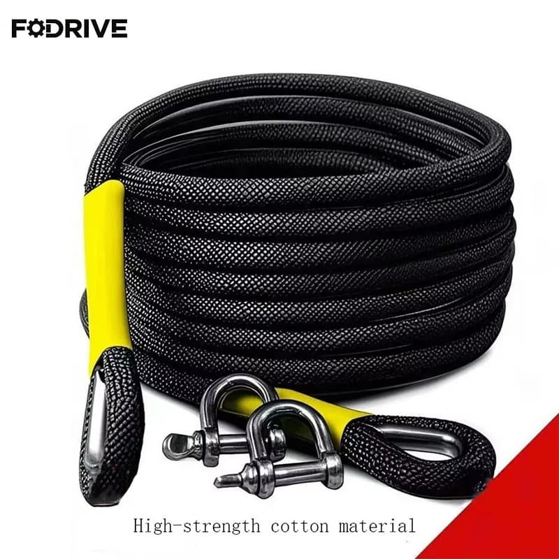 حبل سحب سيارات لمركبات الطرق الوعرة، قادر على سحب 5-25 طن، حبل إنقاذ موثوق ومقاوم للاهتراء