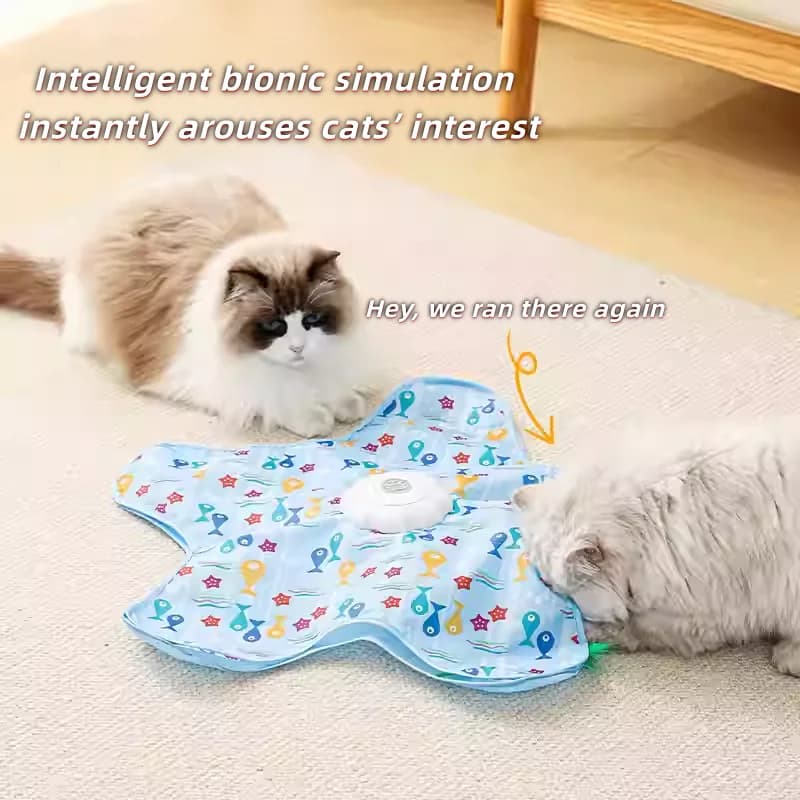 Automatic Turntable Cat Toy Interactive Hunting Cover Teasing Stick Pet Play Cover Hide and Seek Toy for Cats and Pets - 4