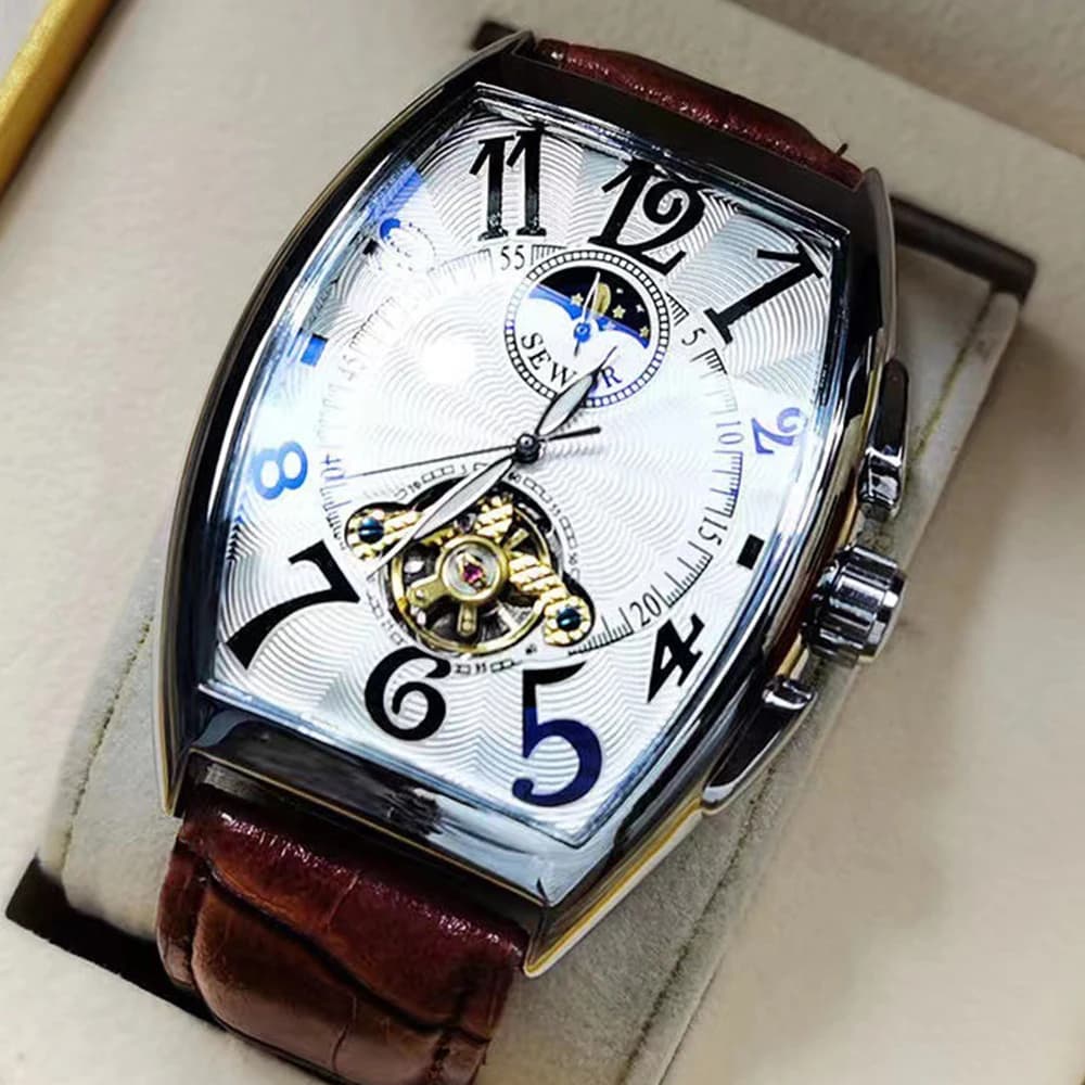 Luxury Mens Automatic Mechanical Watches Tourbillon Skeleton Wrist Clock Male Luminous Man Wrist watch for men relojes mecánicos - 4