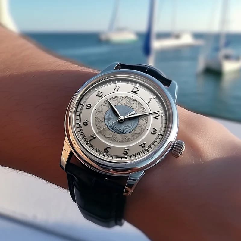 ساعة يد رجالية فاخرة من علامة تجارية رائدة، كوارتز، مقاومة للماء، حزام جلدي، موضة 2025 - 3