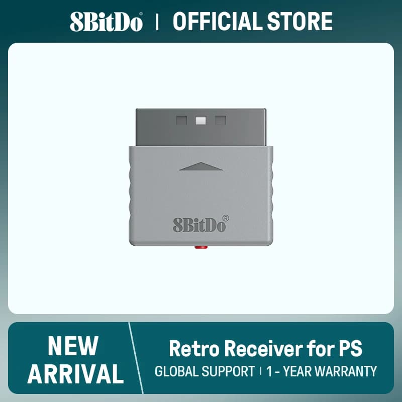 8BitDo مستقبل ريترو لPS1 PS2 وWindows، متوافق مع وحدة تحكم Xbox، Switch Pro وPS5/PS4