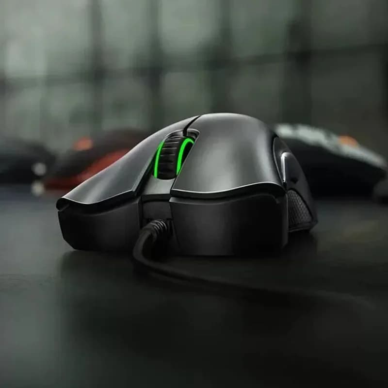 ماوس Razer DeathAdder أساسي سلكي للألعاب 6400DPI 5 أزرار مستقلة للابتوب حاسوب بدون برنامج تشغيل