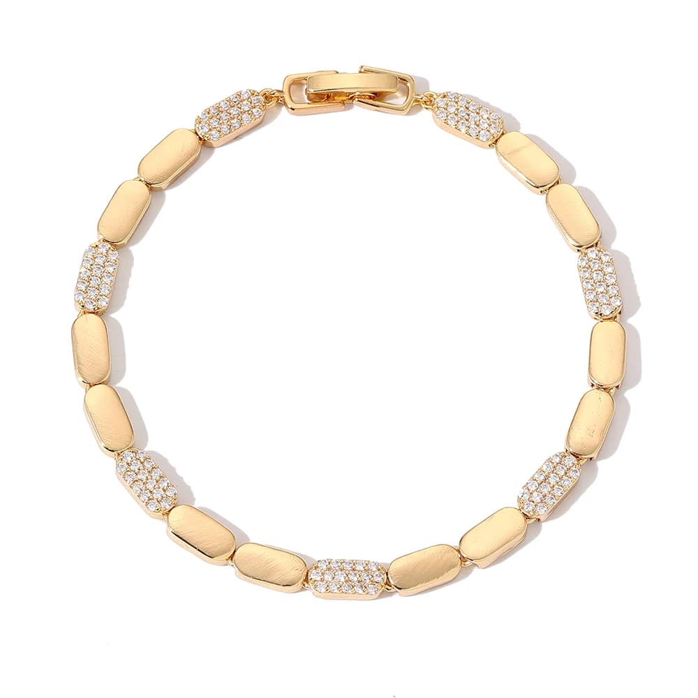 سوار فاخر مرصع بالزركونيوم مشرق ولامع، مجوهرات نسائية CN8105-SL هدية عيد الميلاد - 5