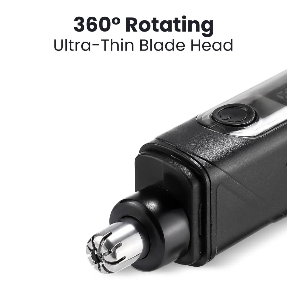 مقص شعر الأنف الكهربائي قابل لإعادة الشحن حلاقة تلقائية مقص أنف محترف للجنسين قابل للغسل مقص شعر أنف غير مؤلم - 3