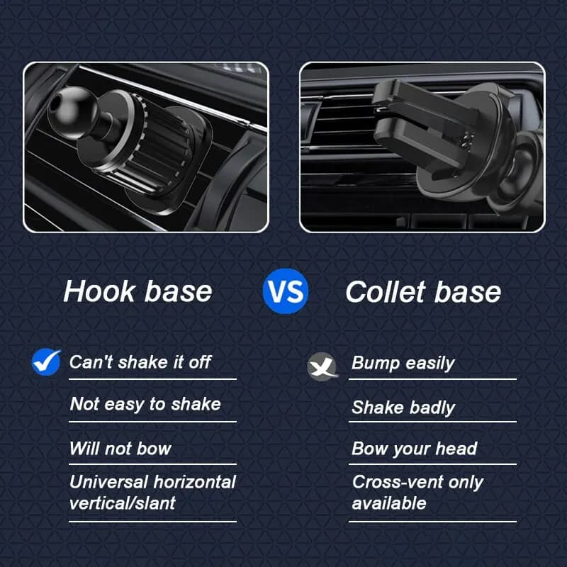 Air Vent Car Phone Holder Gravity Lock Phone Mount 360-Degree Flexible Adjustment Universal Auto Phone Stand for 4-7 Inches - 3