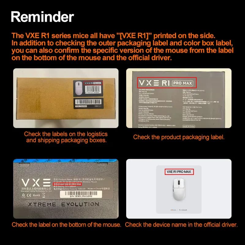 ماوس ألعاب لاسلكي ATK VXE Dragonfly R1 Pro MAX للرياضات الإلكترونية قابل لإعادة الشحن PAW3395 R1 Pro ماوس مخصص خفيف الوزن لـ CSGO - 6