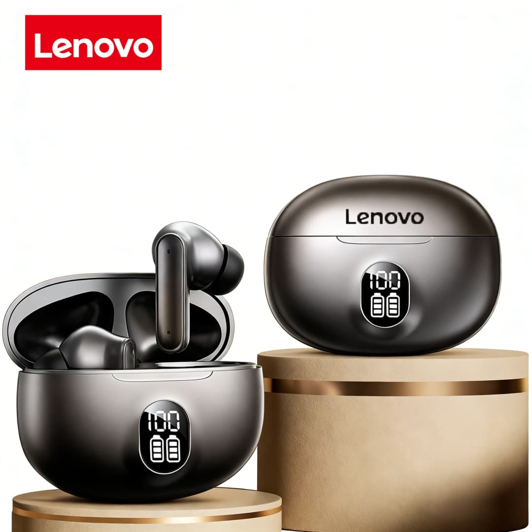 سماعات أذن Bluetooth لاسلكية Lenovo TWS، سماعات ألعاب Bluetooth عازلة للضوضاء ذات زمن وصول منخفض، جودة صوت HiFi