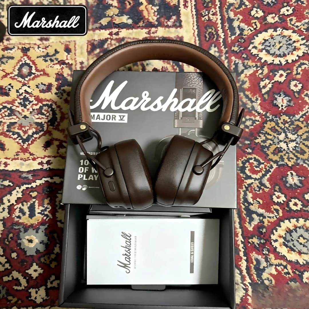 سماعات الرأس البلوتوث Marshall Major Ⅴ على الأذن، لاسلكية، باس عميق، قابلة للطي مع ميكروفون للرياضة والألعاب - 6