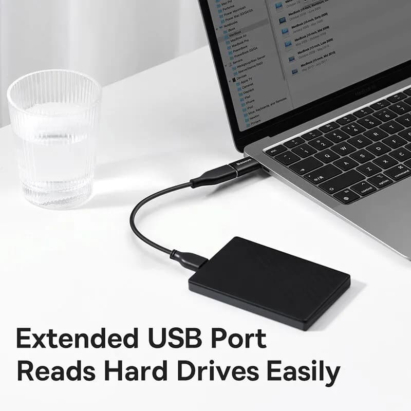 محول نقل البيانات USB OTG من Baseus محول Type C أنثى إلى USB ذكر محول شحن سريع لجهاز الكمبيوتر المحمول Macbook Samsung - 3