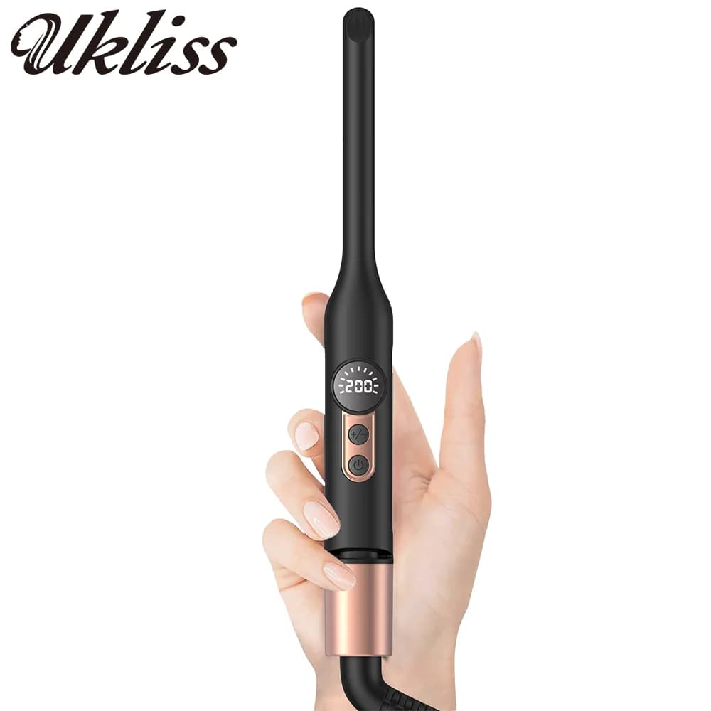 مكواة فرد شعر مسطحة صغيرة مقاس 1/3 بوصة للنساء، محمولة لتصفيف وتجعيد الشعر، 2 في 1 مثالية للسفر