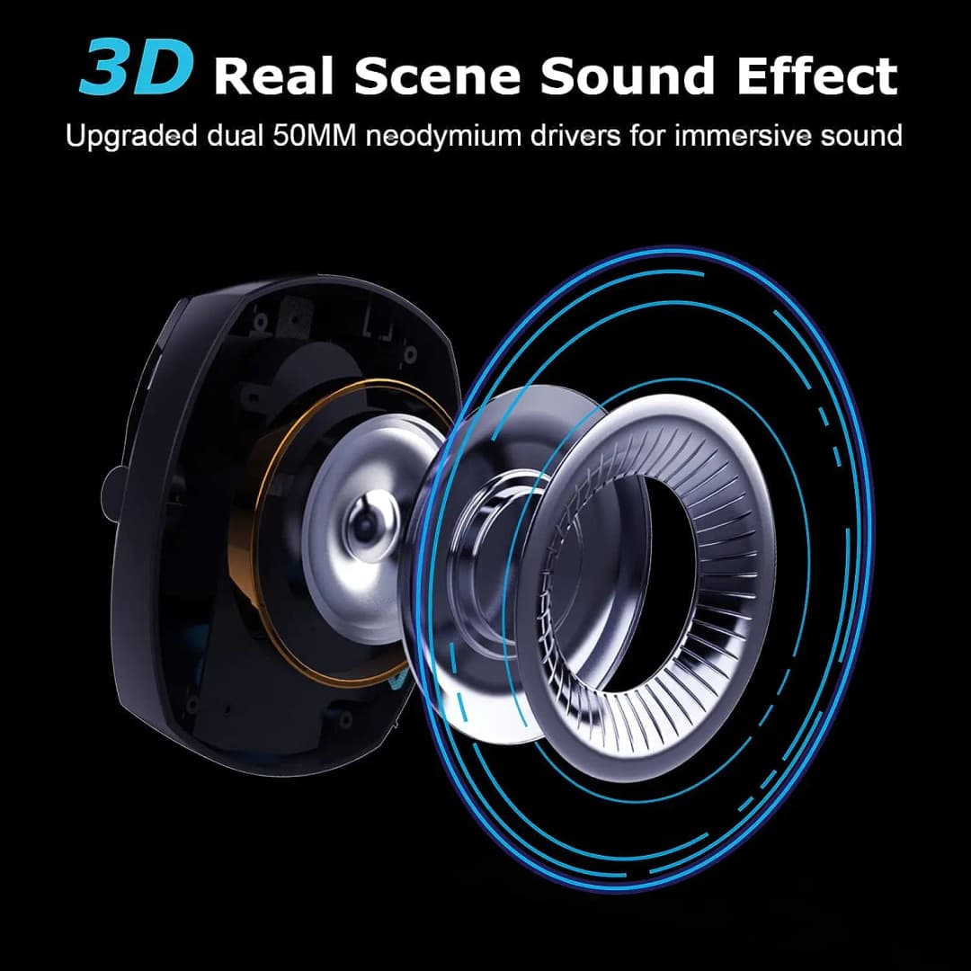 سماعة رأس للألعاب مع ميكروفون لإلغاء الضوضاء قابل للفصل، مقبس سلكي 2.4G Bluetooth-USB-3.5mm 3 أوضاع للأجهزة المتعددة - 2