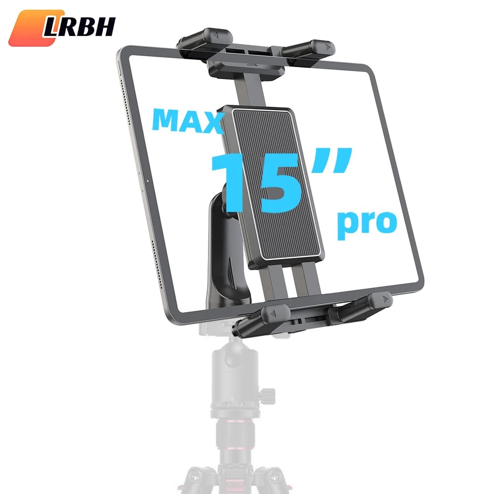 Tripod Monopod Universa Holder Mount,Stand Compatible with 7" - 15" Tablets IPad,4"-7"Folding Screen/Straight Panel Phone