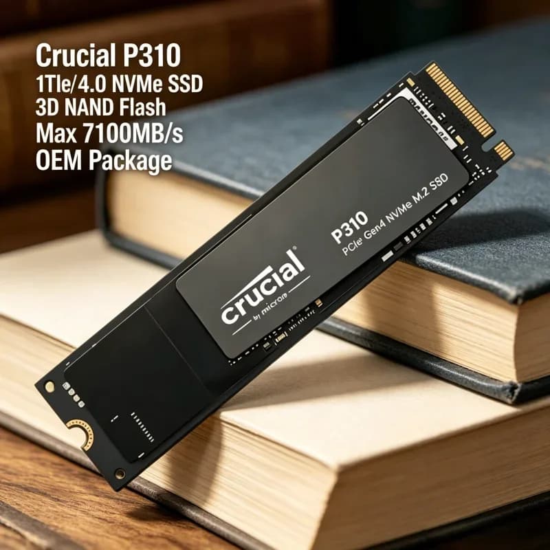 قرص Crucial P310 داخلي سعة 1 تيرا بايت/2 تيرا بايت M.2 2280 PCIe 4.0 NVMe SSD، 3D NAND، بسرعة قصوى 7100 ميجابايت/ثانية، لأجهزة الكمبيوتر المحمولة والمكتبية
