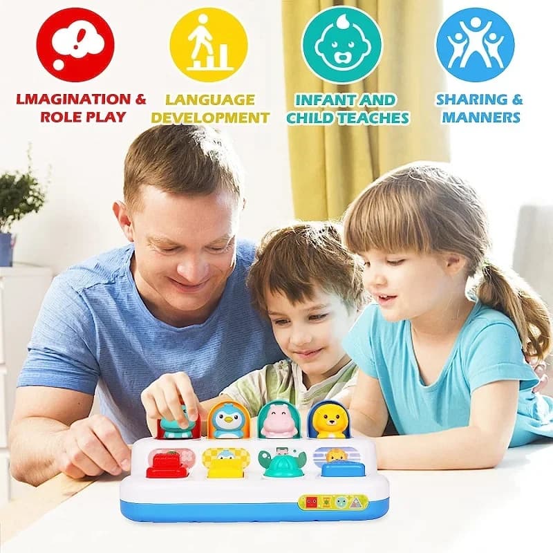 Interactive Activity Sensory Toy for Babies Cause and Effect Toy Baby Development Games Montessori Educational Learning Toys - 2