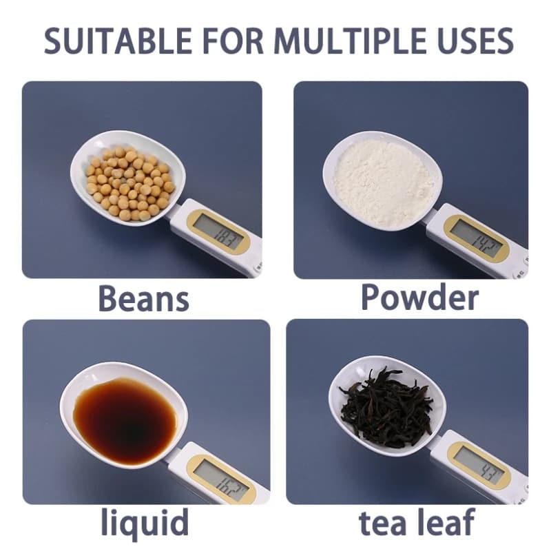 Weighing Spoon Scale Home Kitchen Tool Electronic Measuring Coffee Food Flour Powder Baking LCD Digital Measurement adjustable - 4
