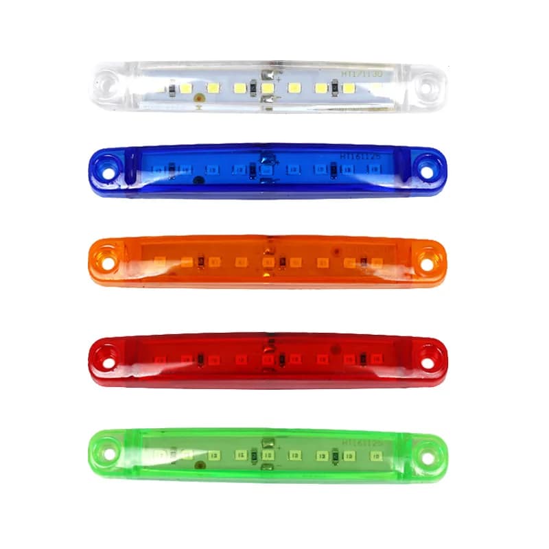 2 قطعة مؤشرات جانبية لمقطورة الشاحنة إضاءة إشارة فرامل السيارة إضاءة تحذير خلفية تخليص 9-LED 12V 24V مصباح تحذير