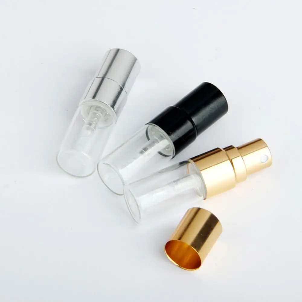 2ml Sample Spray Bottle Refillable Perfume Bottle Metal Atomizer Portable Travel Spray Bottle Cosmetic Container Accessories