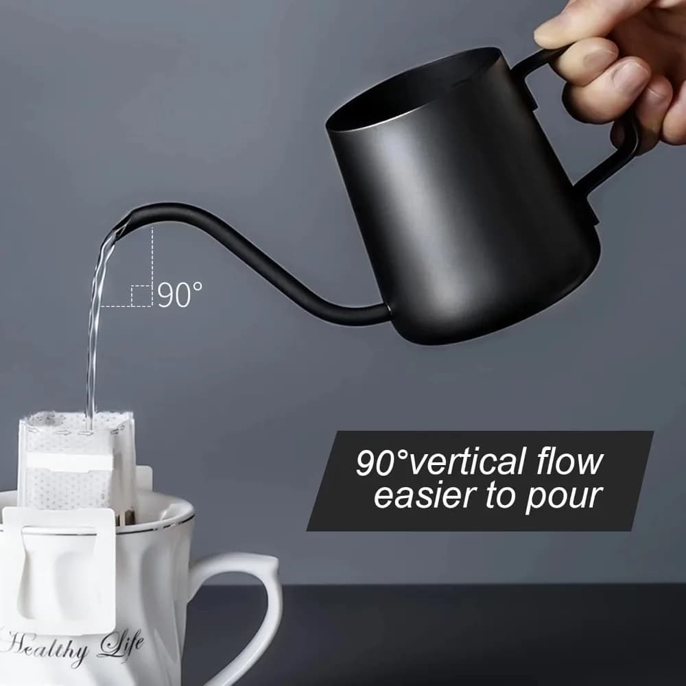 Pour Over Kettle Gooseneck Spout Coffee Tea Pot 12OZ for Coffee Maker Carafe, Camping Coffee Pot for Travel Coffee Maker Outdoor - 3