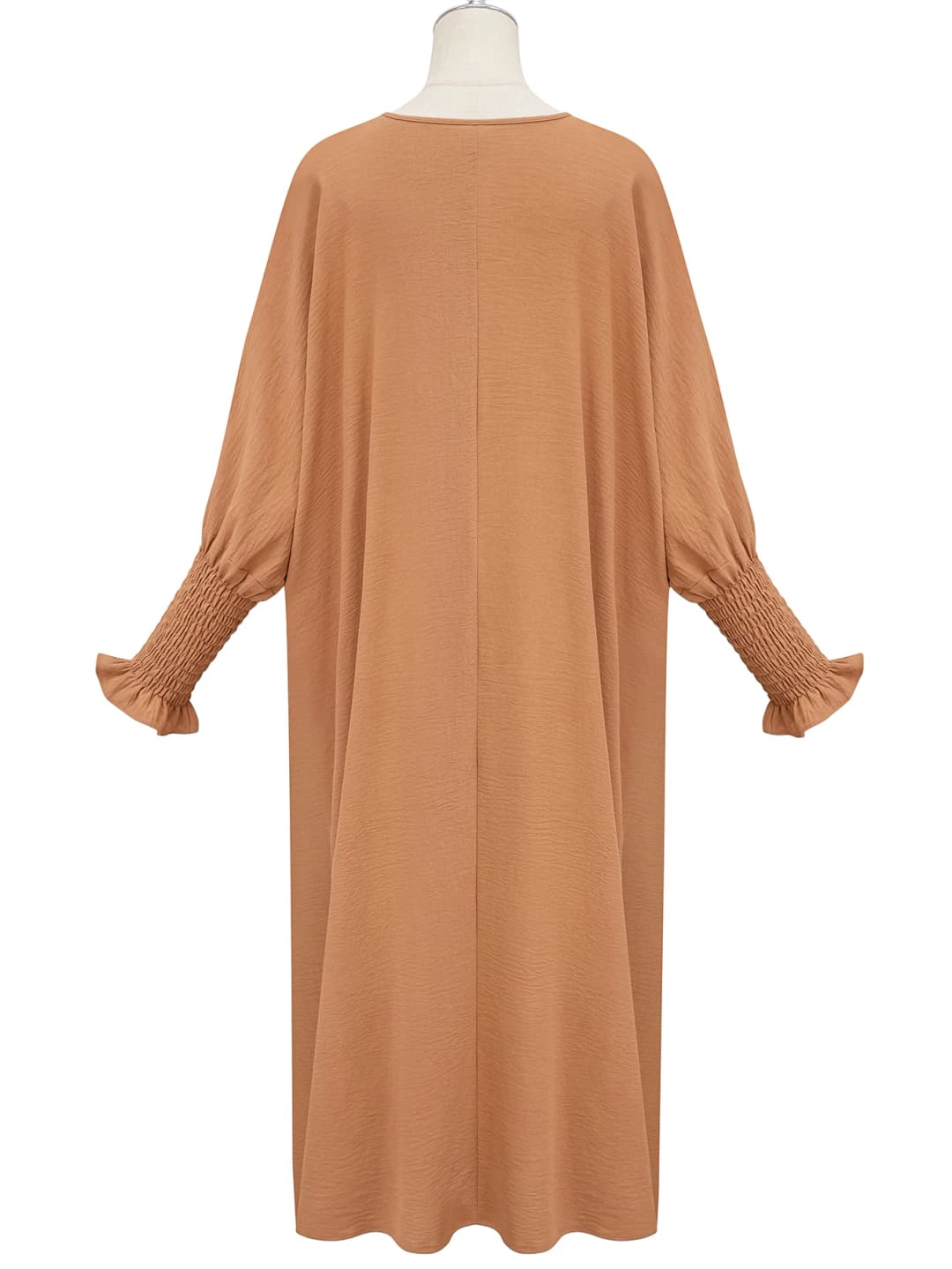 1 قطعة فستان إسلامي أنيق من الداخل رداء صلاة بأكمام مطاطية عباية ناعمة فرنسي أنيق متواضع فستان إسلامي رداء إسلامي - 4