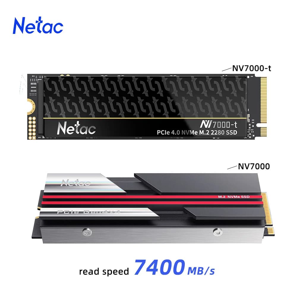 Netac 7400MB/s SSD NVMe M2 2TB 1TB  512GB 4TB Internal Solid State Hard Drive M.2 PCIe 4.0x4 2280 SSD Disk for PS5 Laptop PC - 3