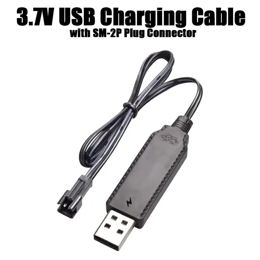كابل شاحن USB لشاحن بطارية ليثيوم 3.7 فولت SM-2P إلى الأمام RC قطع غيار طائرات السيارات لعبة كوادكوبتر