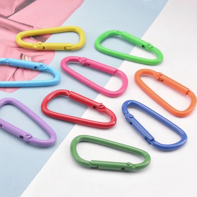 مجموعة 5-20 قطعة من مشابك التسلق من سبائك الألومنيوم، مشابك حقائب، خطاف سناب، حامل مفاتيح لمعدات التخييم - 4