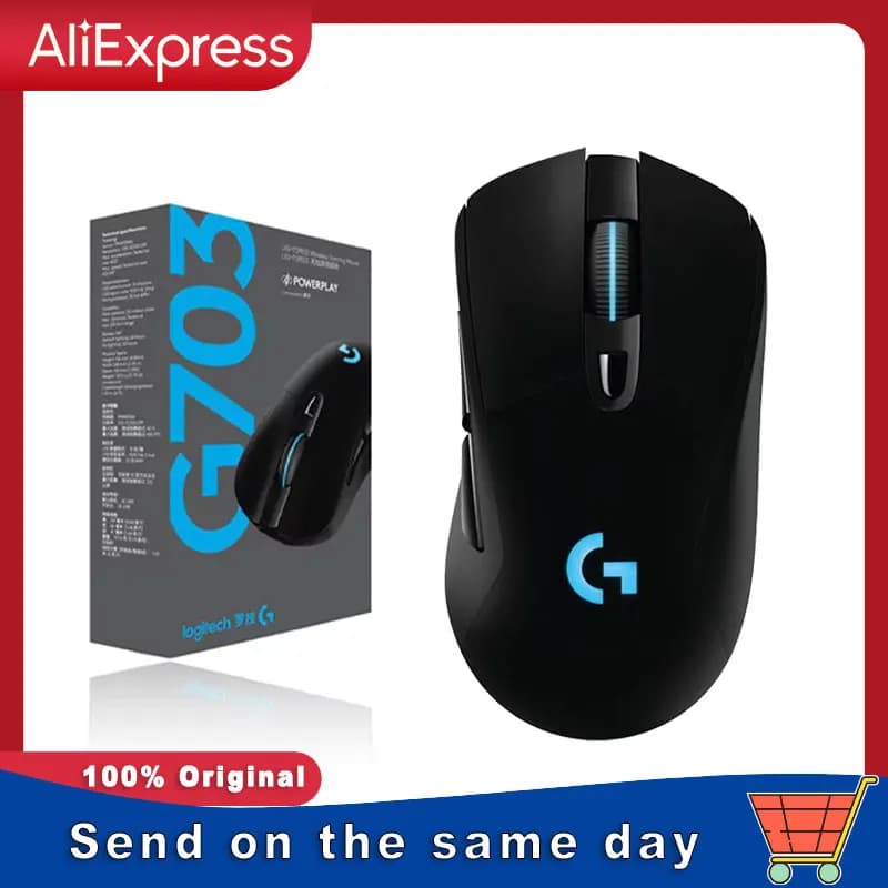 Logitech G703 LIGHTSPEED Wireless Gaming Mouse HERO 25K 25600 DPI LIGHTSYNC RGB eSports edition