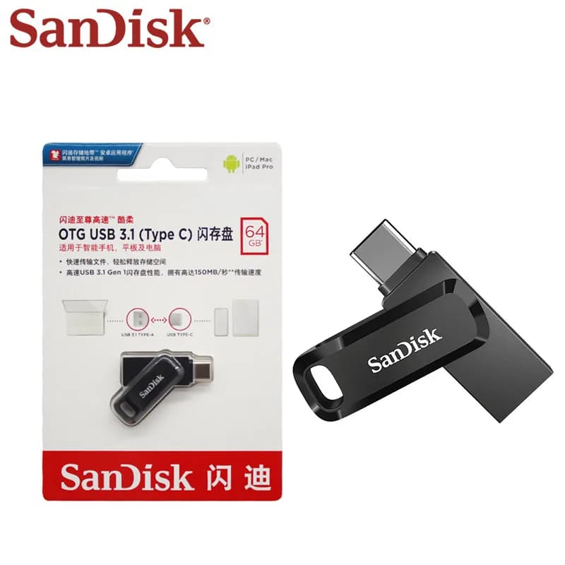 SanDisk Ultra Dual OTG Pen Drive USB 3.2 Type-C Flash Drive 64GB 128GB 256GB 512GB Up to 400Mb/s Memory Flash Disk for iPhone 15 - 5