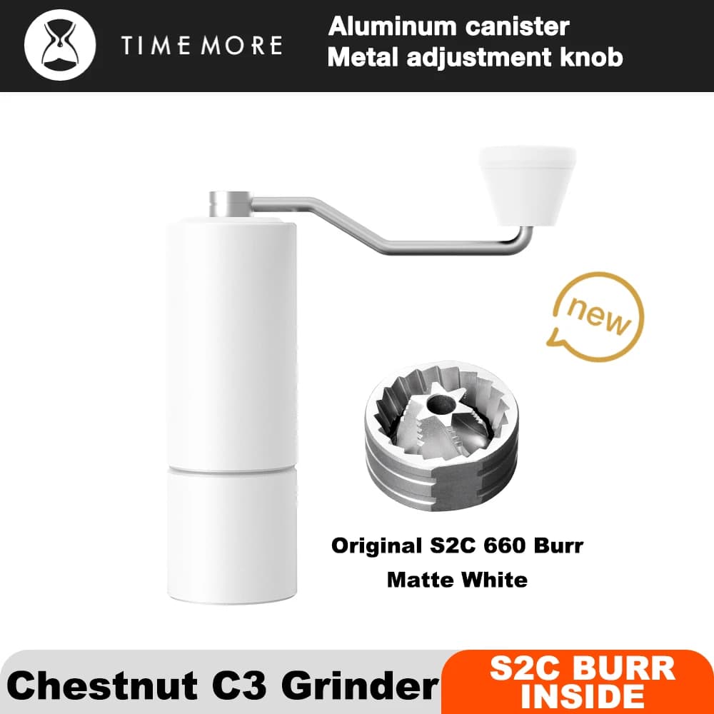 مطحنة قهوة يدوية TIMEMORE Chestnut C3، محمولة، مطحنة إسبريسو يدوية، شفرة S2C داخلية مع محمل مزدوج - 5