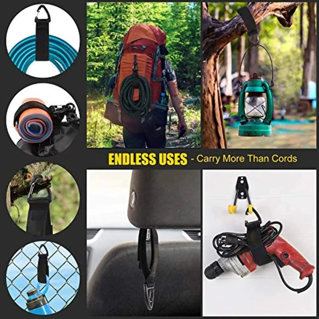 1/5 pcs Car Cord Organizer Holder Triangle Buckle Power Storager Wire Manager Nylon Heavy Storage Straps For Cables And Hoses - 6