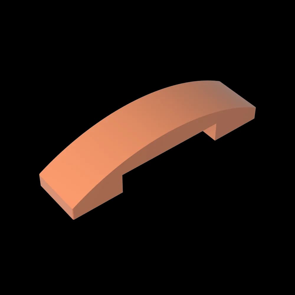 Gobricks Building Blocks MOC TOYS GDS-831 Slope, Curved 4 x 1 Double compatible with lego 93273 children's Educational Technical - 2