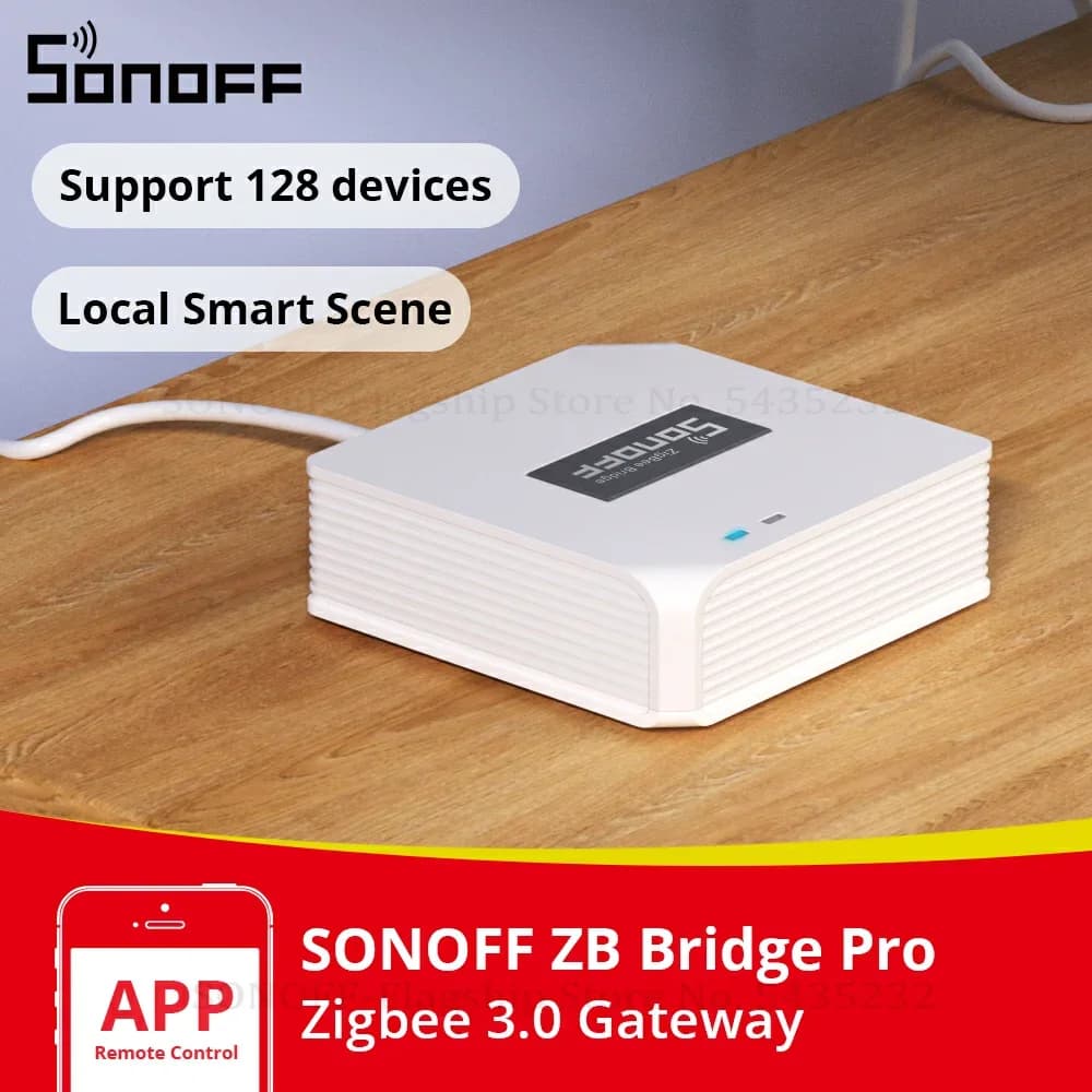 SONOFF ZBBridge Pro جسر Zigbee ذكي بوابة تحكم عن بعد لاسلكي متوافق مع تطبيق Ewelink وAlexa وGoogle Home