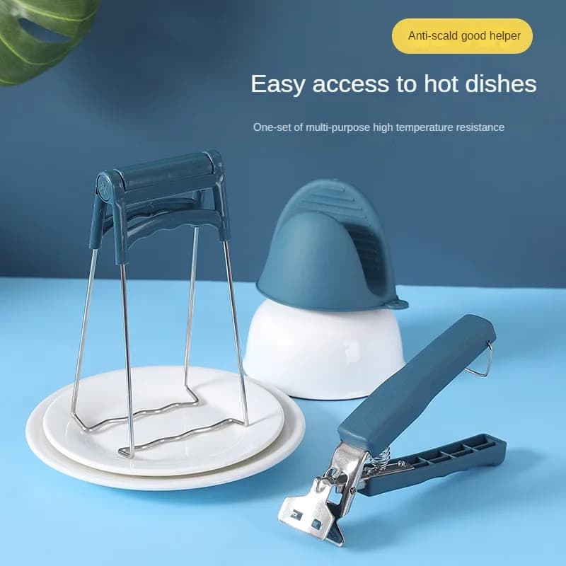 وعاء المشابك المشابك كماشة لرفع أطباق الطعام الساخن أشياء المطبخ الأواني والأطباق من وعاء فوري الميكروويف مقلاة الهواء