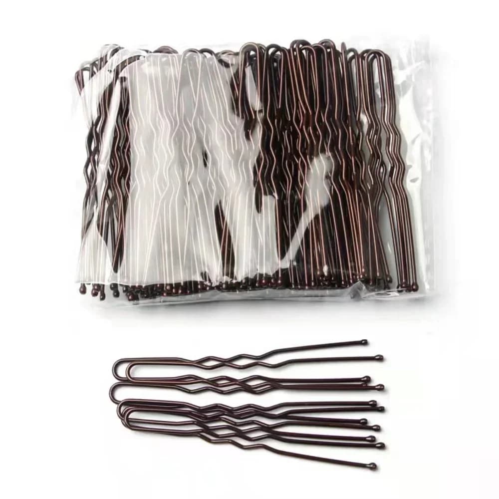 50Pcs 5cm Women's U Shaped Hairpins Waved Hair Clips Metal Bobby Pins Barrette Bridal Hair Pins Hairdressing Hairstyle Tools - 4