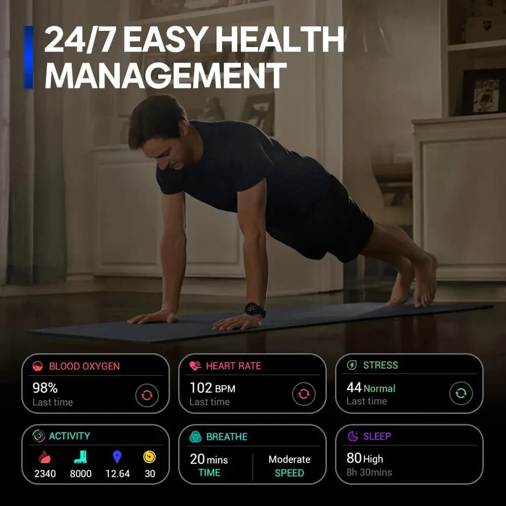جديد Zeblaze Stratos 3 PRO GPS ساعة ذكية 1.43 بوصة HD AMOLED عرض مدمج نظام تحديد المواقع بلوتوث مكالمات هاتفية ساعة ذكية رياضية للرجال - 5