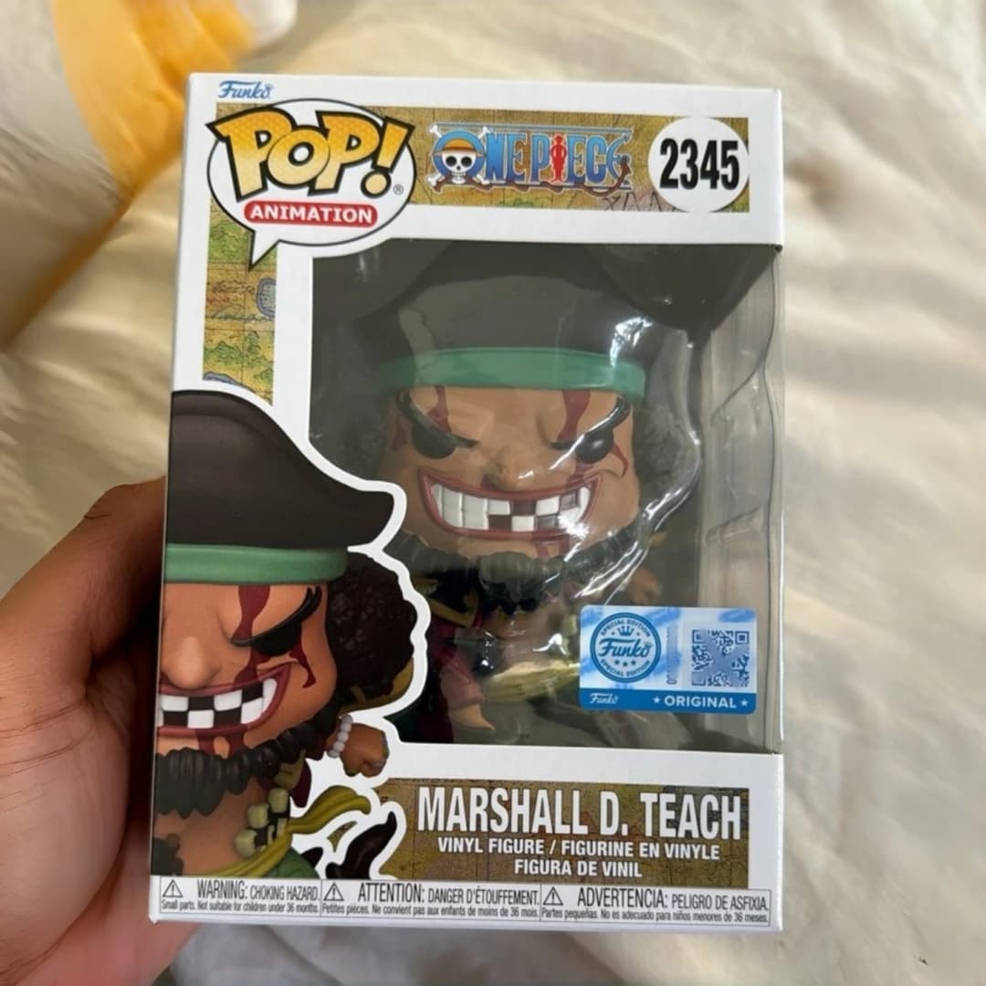 تمثال فينيل مارشال دي تيتش (ثقب أسود) Funko Pop مرخص رسمي هدية معجبين ون بيس إصدار محدود - 5